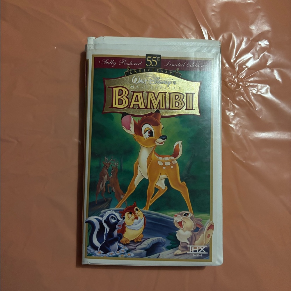 Disney Bambi VHS with Green and Brown Cover